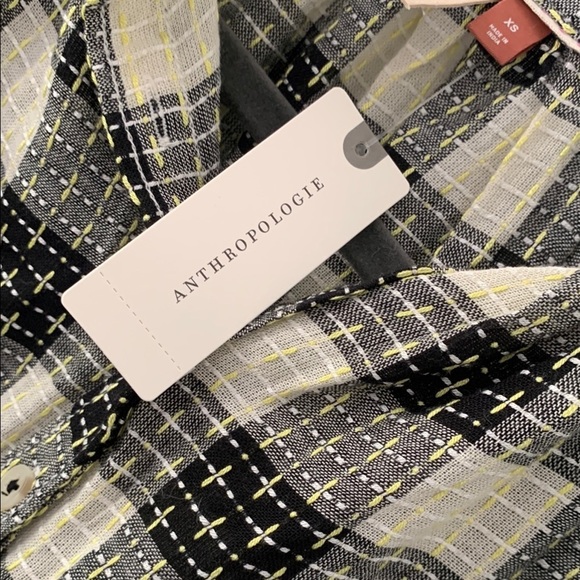 Anthropologie Pilcro‎  Black and White Cuffed Sleeve Blouse - Picture 3 of 8